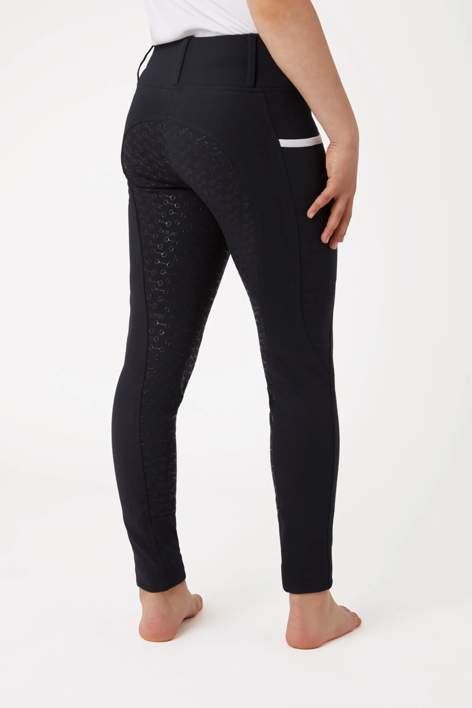 Horze Lucinda tights, helforsterket med silikon, høyt liv, barn