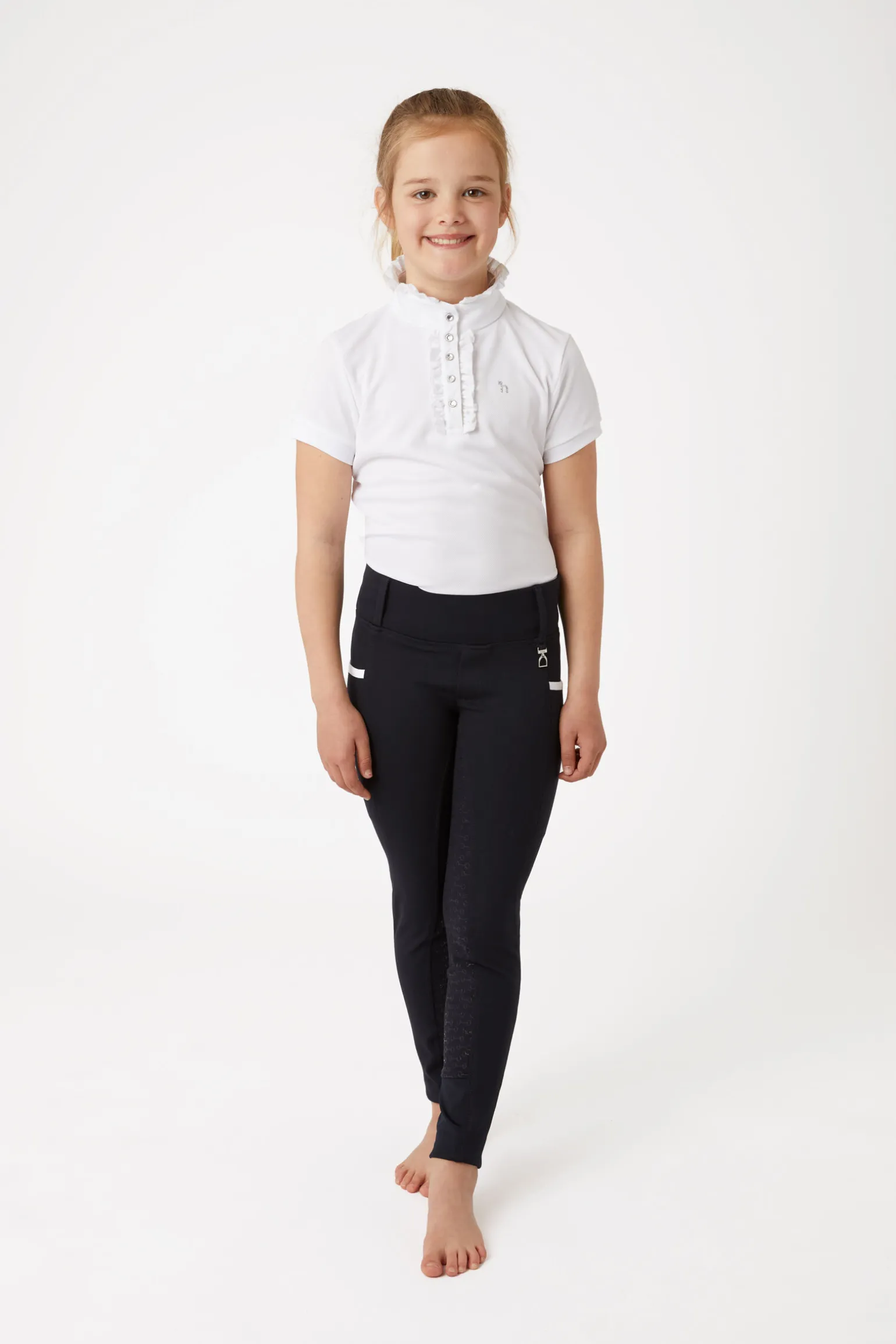 Horze Lucinda tights, helforsterket med silikon, høyt liv, barn