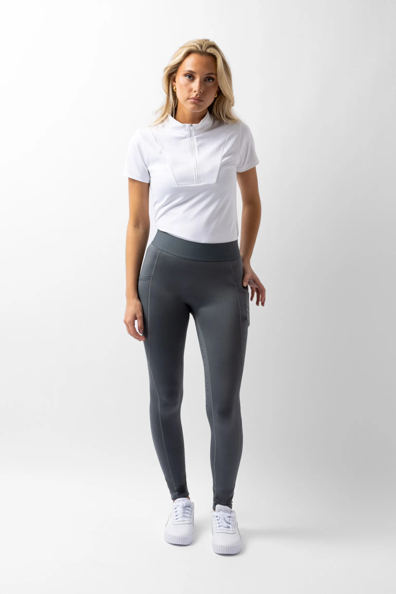 Horze Maia helforsterkede ridetights med mobiltelefonlomme
