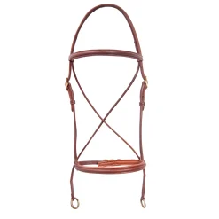 Karlslund Bittløst hodelag, Brun/messing