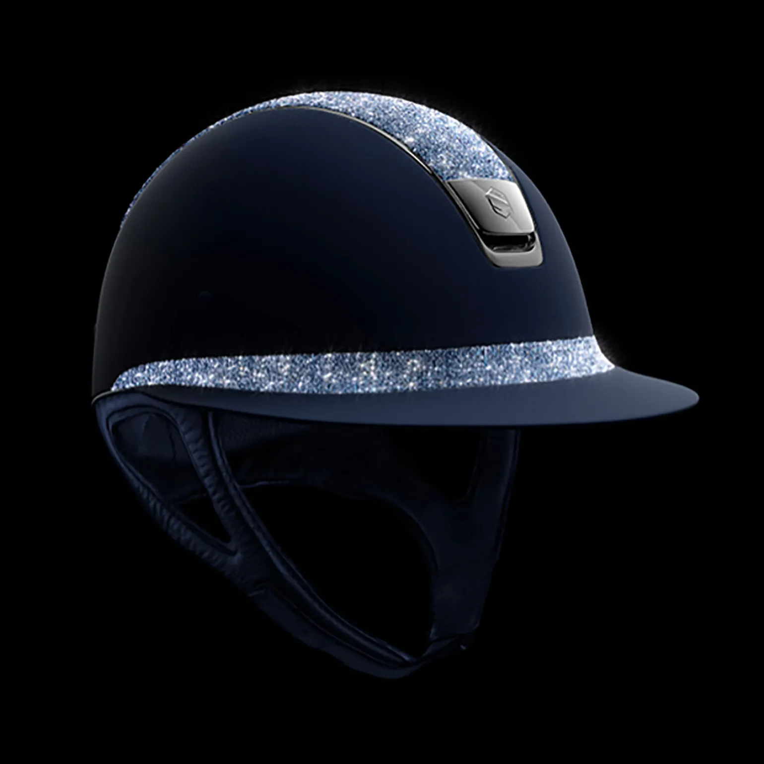 Samshield Miss Shield Shadowmatt Crystals hjelm, black chrome visor (uten liner)