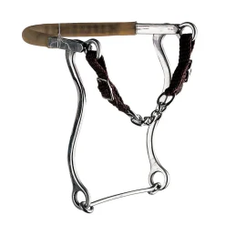 Sprenger hackamore med hakekjede og skjenkler i rustfritt stål, 31 cm